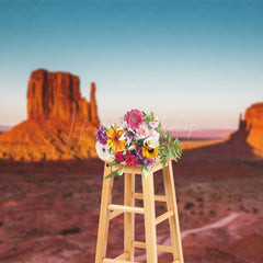 Lofaris Mountains Under The Sunset Scenery Photo Backdrop