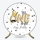 Lofaris Mr Onederful Crown Circle Happy Birthday Backdrop