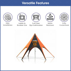 Lofaris Multifunctional Commercial Custom Single Pole Star Tent