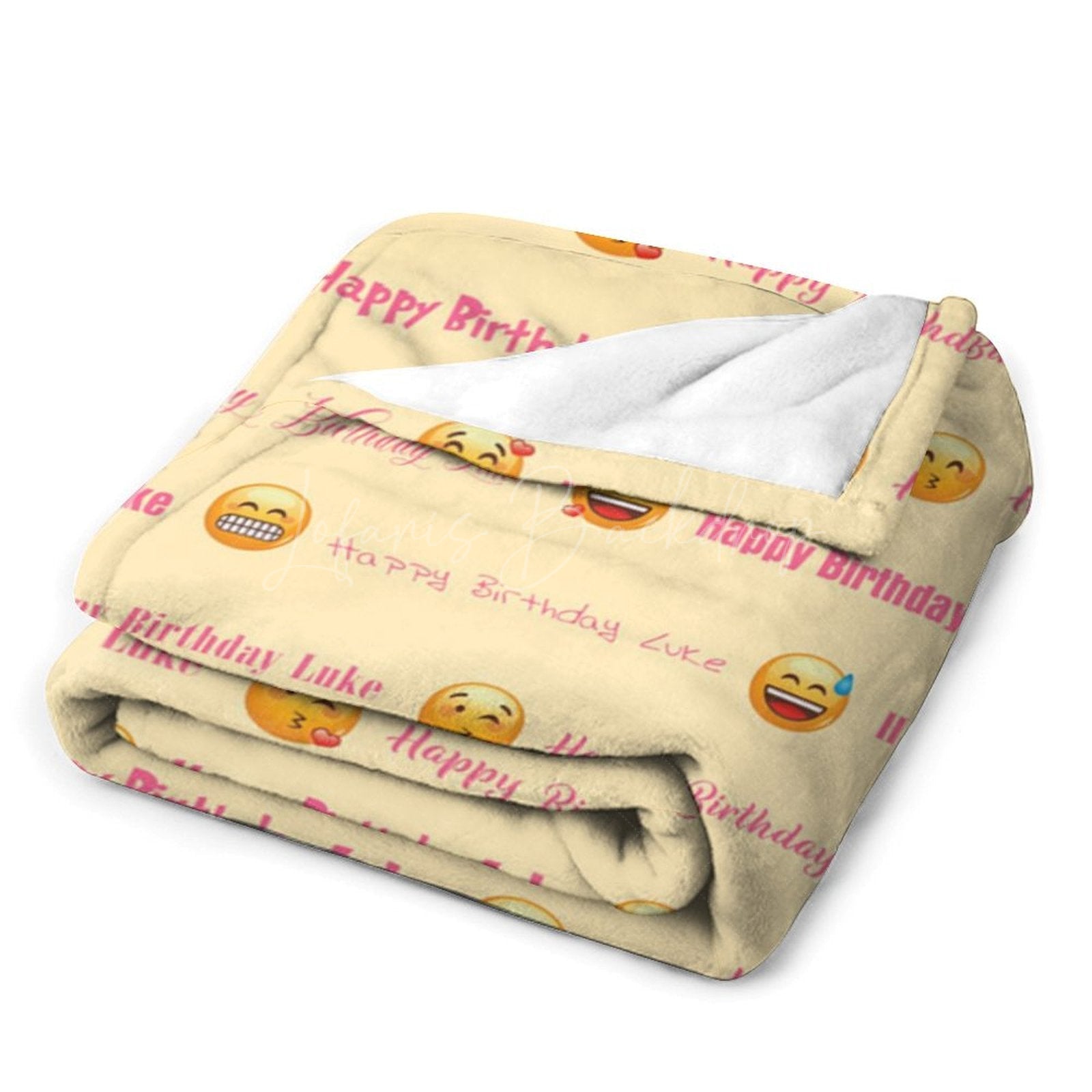 Lofaris Multiple Fonts Happy Birthday Custom Name Blanket