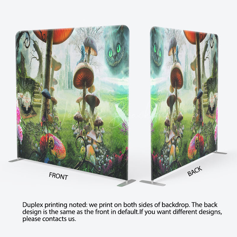 Lofaris Mushroom Fairy Tale Forest Square Tension Backdrop