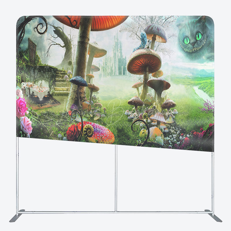 Lofaris Mushroom Fairy Tale Forest Square Tension Backdrop