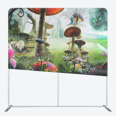 Lofaris Mushroom Fairy Tale Forest Square Tension Backdrop