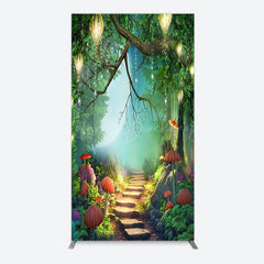Lofaris Mushroom Forest Stone Steps Birthday Arch Backdrop