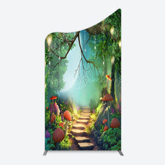 Lofaris Mushroom Forest Stone Steps Birthday Arch Backdrop