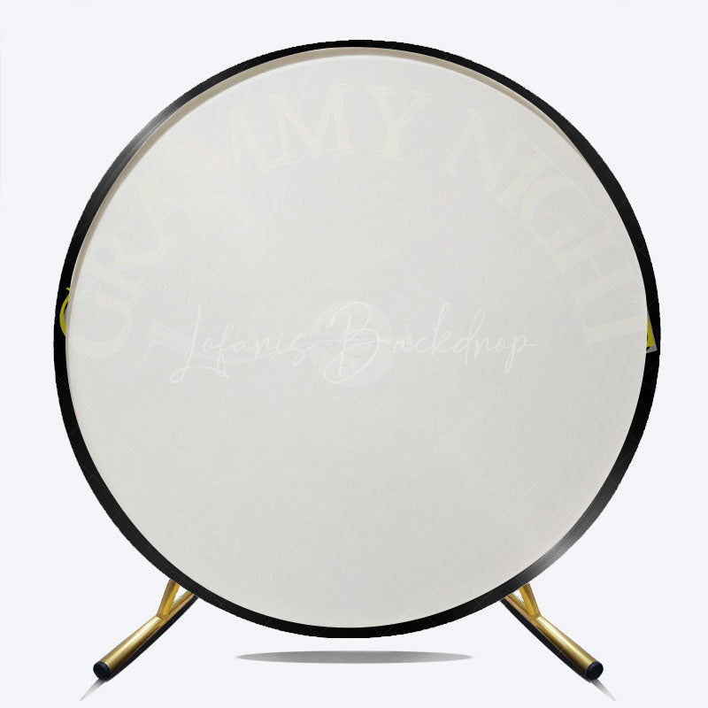 Lofaris Music Awards Night Round Backdrop Grammy Inspired Vinyl Record Photo Booth Red Carpet Themed Birthday Party Decor