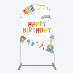 Lofaris Musical Instruments Kids Theme Birthday Arch Backdrop