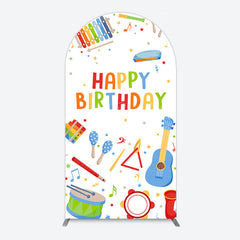 Lofaris Musical Instruments Kids Theme Birthday Arch Backdrop