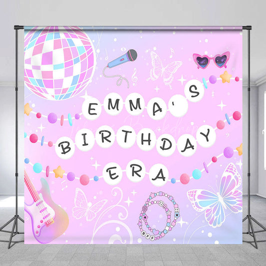 Lofaris Musical Rainbow Custom Name Birthday Era Backdrop