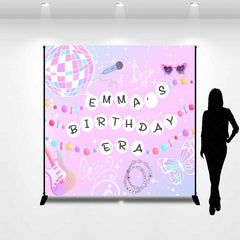 Lofaris Musical Rainbow Custom Name Birthday Era Backdrop
