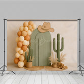 Lofaris My First Rodeo Cake Smash Backdrop Western Cowboy and Cactus Theme Boho Themed Birthday Photo Prop