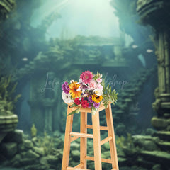 Lofaris Mysterious Underwater Ruins World Photo Backdrop