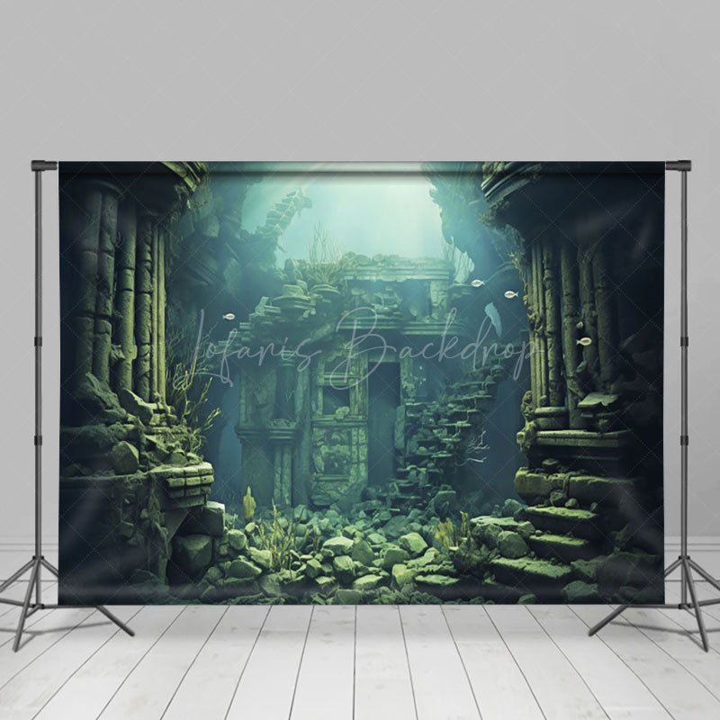 Lofaris Mysterious Underwater Ruins World Photo Backdrop