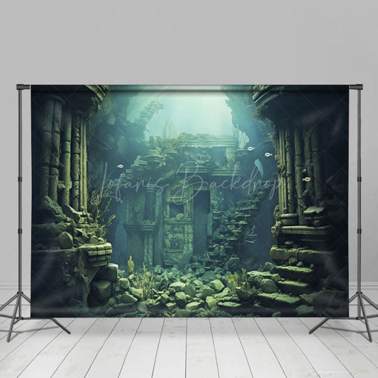 Lofaris Mysterious Underwater Ruins World Photo Backdrop