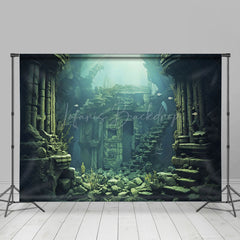 Lofaris Mysterious Underwater Ruins World Photo Backdrop