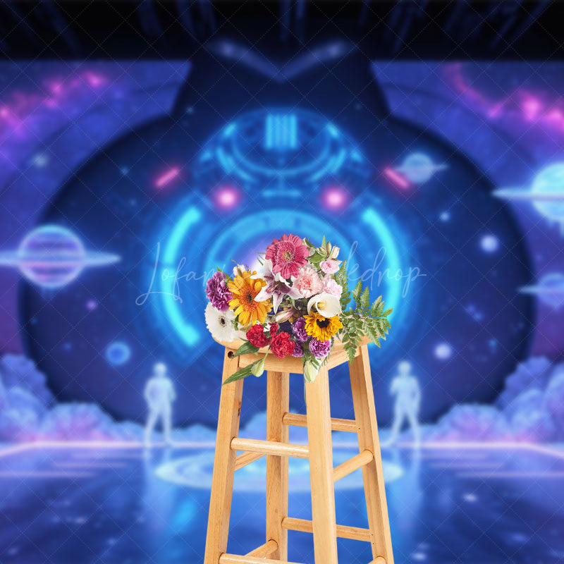 Lofaris Mystical Futuristic Portal Astronaut Planet Backdrop