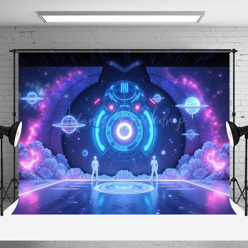 Lofaris Mystical Futuristic Portal Astronaut Planet Backdrop