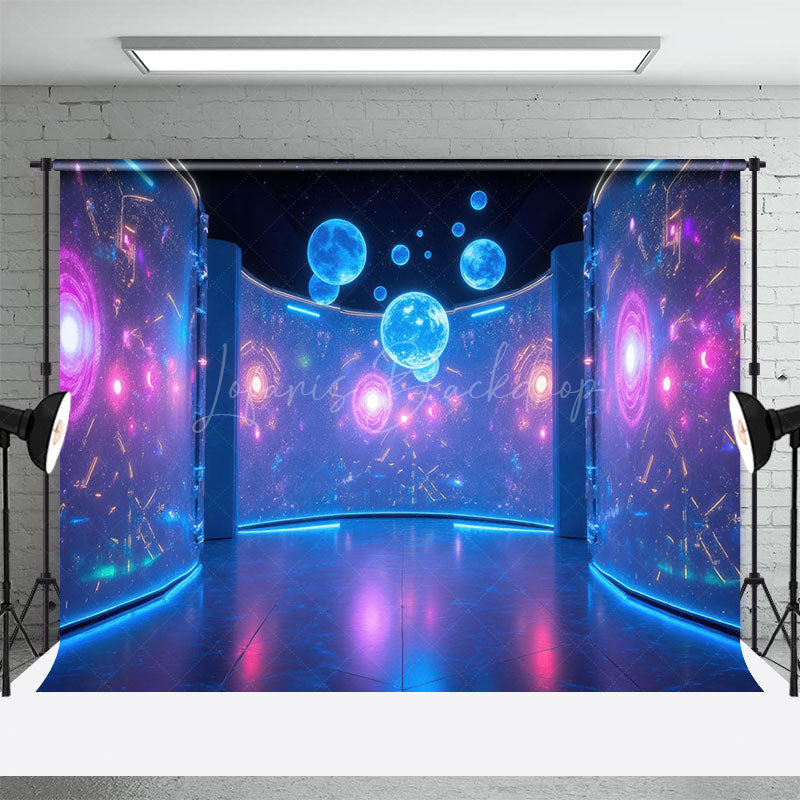 Lofaris Mystical Interior Glow Spheres Nebula Door Backdrop