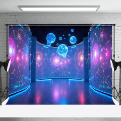Lofaris Mystical Interior Glow Spheres Nebula Door Backdrop