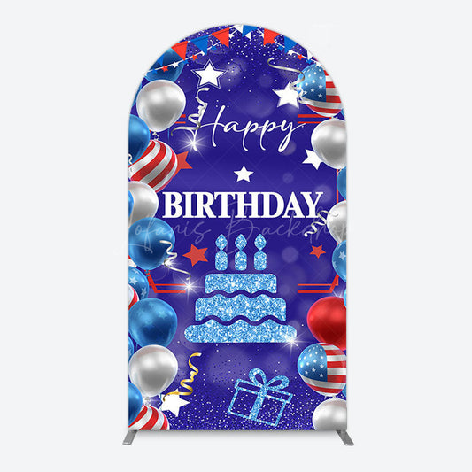 Lofaris National Flag Balloons Sweet Birthday Arch Backdrop