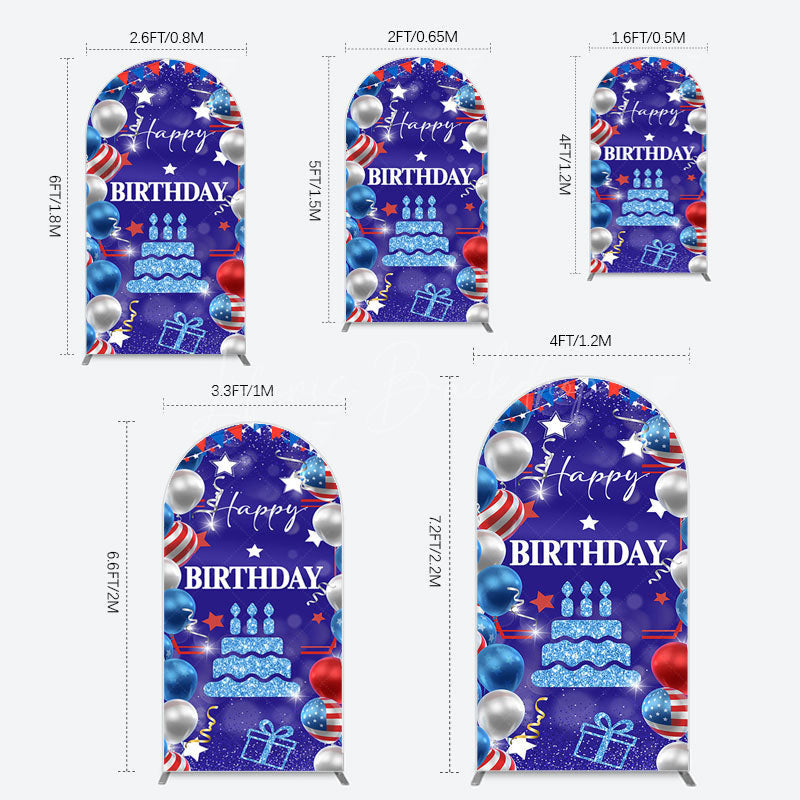 Lofaris National Flag Balloons Sweet Birthday Arch Backdrop