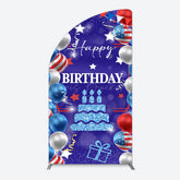 Lofaris National Flag Balloons Sweet Birthday Half Moon Arch Backdrop