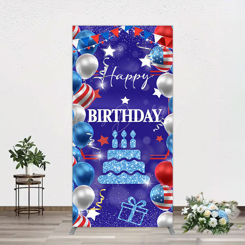Lofaris National Flag Balloons Sweet Birthday Rectangle Backdrop