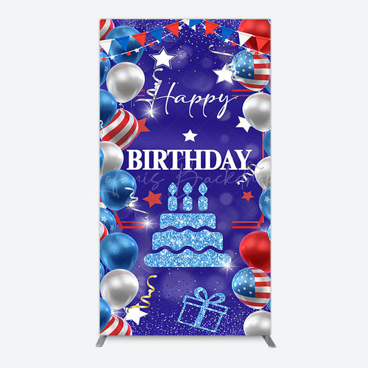 Lofaris National Flag Balloons Sweet Birthday Rectangle Backdrop