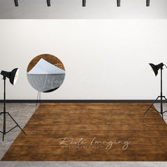 Lofaris Natural Brown Wood Grain Photo Fabric Floor Backdrop