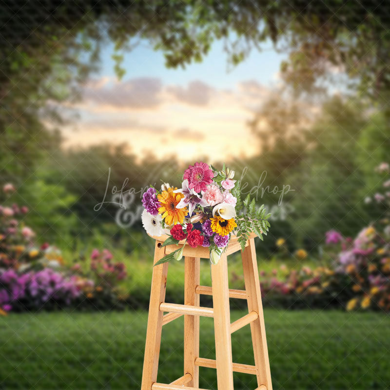 Lofaris Natural Colorful Wildflower Lawn Spring Backdrop