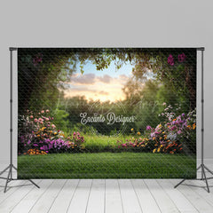 Lofaris Natural Colorful Wildflower Lawn Spring Backdrop