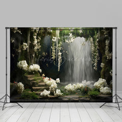 Lofaris Natural Flower Plant Waterfall Landscape Backdrop