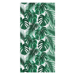Lofaris Natural Green Monstera Plant Custom Name Beach Towel