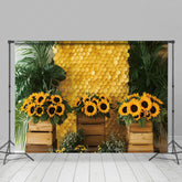 Lofaris Natural Plant Leaves Floral Honeycomb Wall Backdrop