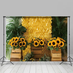 Lofaris Natural Plant Leaves Floral Honeycomb Wall Backdrop