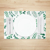 Lofaris Natural Plant Leaves Greenery Set of 4 Placemats