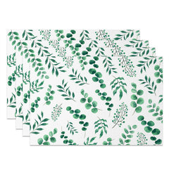 Lofaris Natural Plant Leaves Greenery Set of 4 Placemats