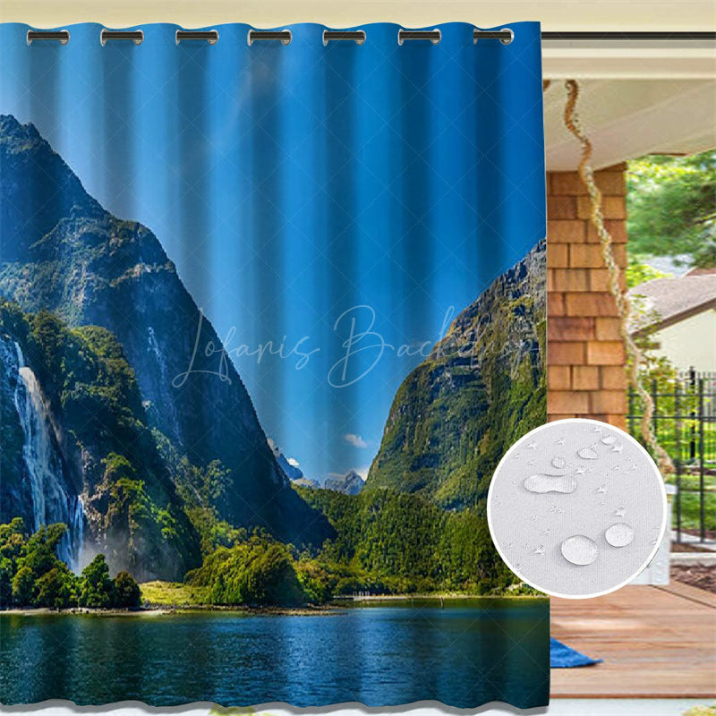 Lofaris Natural Scene Printed Waterproof Outdoor Curtains For Porch