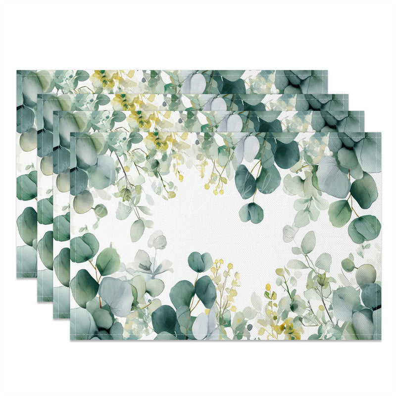 Lofaris Natural Spring Greenery Dining Set of 4 Placemats