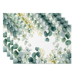 Lofaris Natural Spring Greenery Dining Set of 4 Placemats