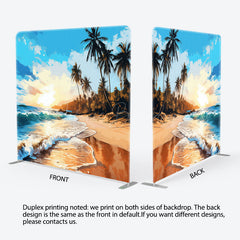 Lofaris Natural Summer Sandy Beach Photo Pillow Case Backdrop