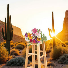Lofaris Natural Sunrise Desert Hills Cactus Photo Backdrop