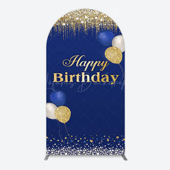 Lofaris Navy Blue Glitter Balloon Birthday Arch Backdrop