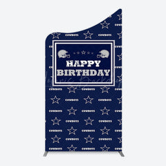 Lofaris Navy Blue White Stars Cowboys Birthday Arch Backdrop