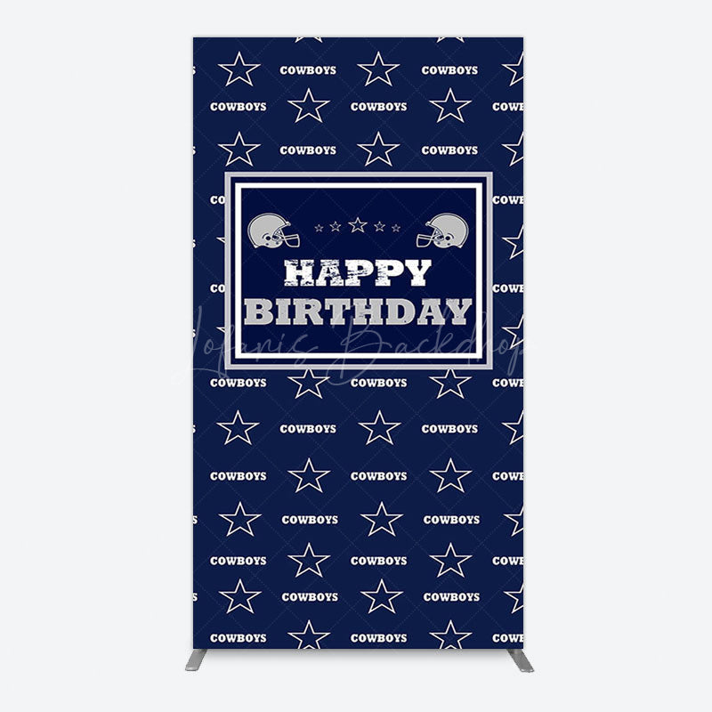 Lofaris Navy Blue White Stars Cowboys Birthday Arch Backdrop