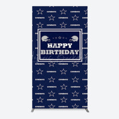 Lofaris Navy Blue White Stars Cowboys Birthday Arch Backdrop