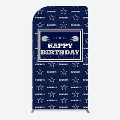 Lofaris Navy Blue White Stars Cowboys Birthday Arch Backdrop