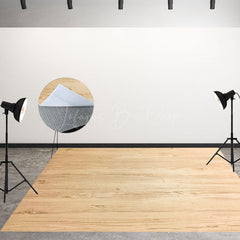 Lofaris Neon Cats Wall Wooden Floor Photo Combo Set Backdrop