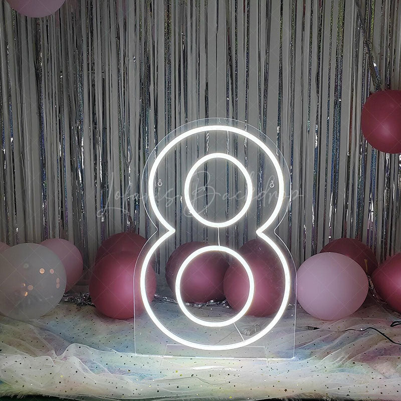 Lofaris 24inch Neon Sign LED Number For Birthday Party Decor