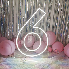 Lofaris 24inch Neon Sign LED Number For Birthday Party Decor
